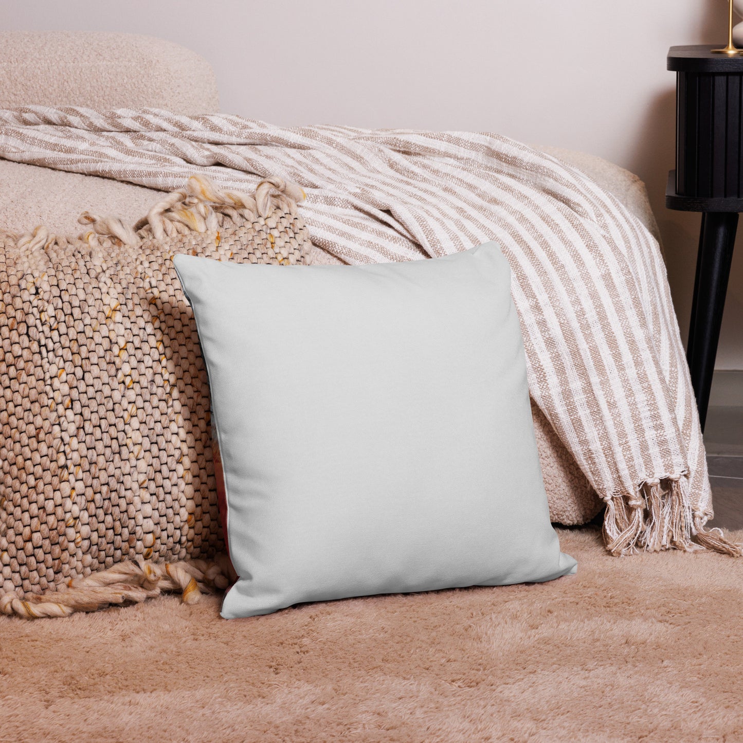 "Just Saying Hi" Cow Premium Pillow