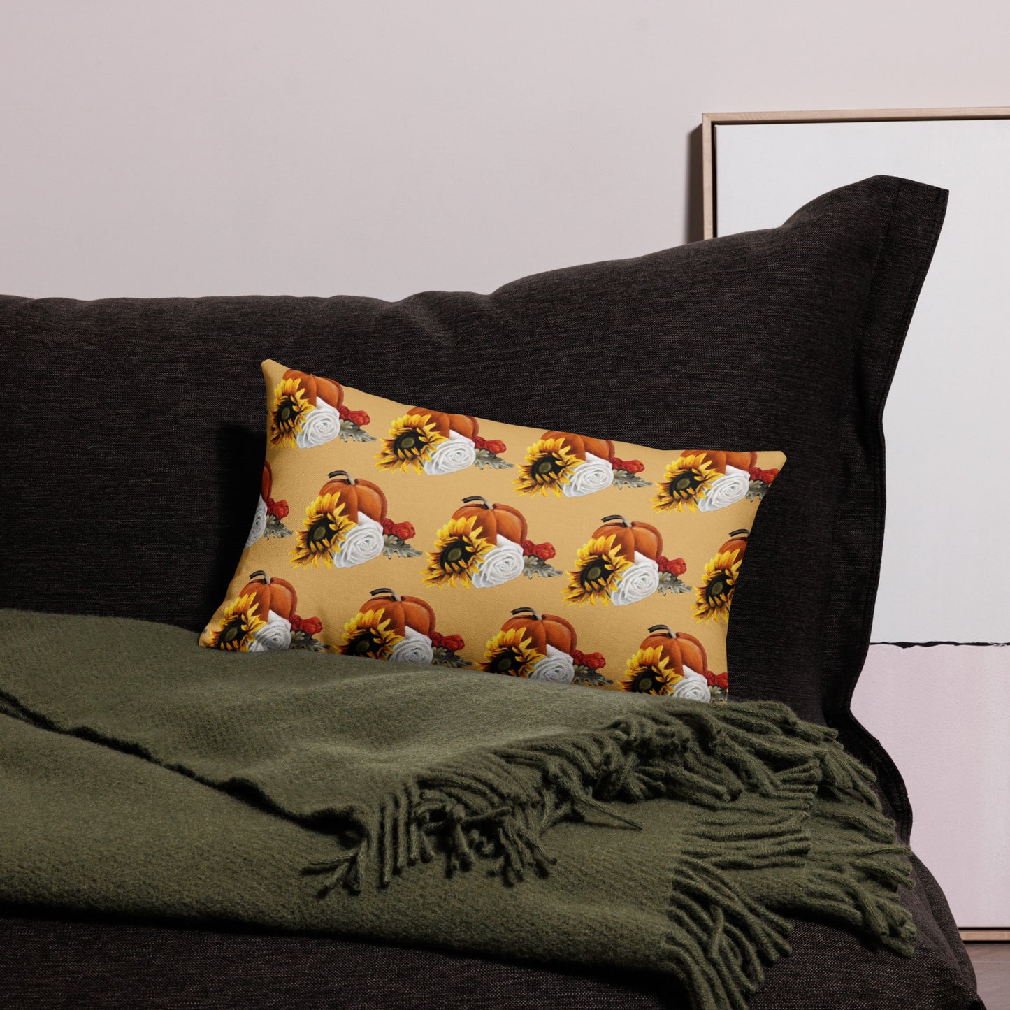 Autumn Flowers Pillow (Fawn)