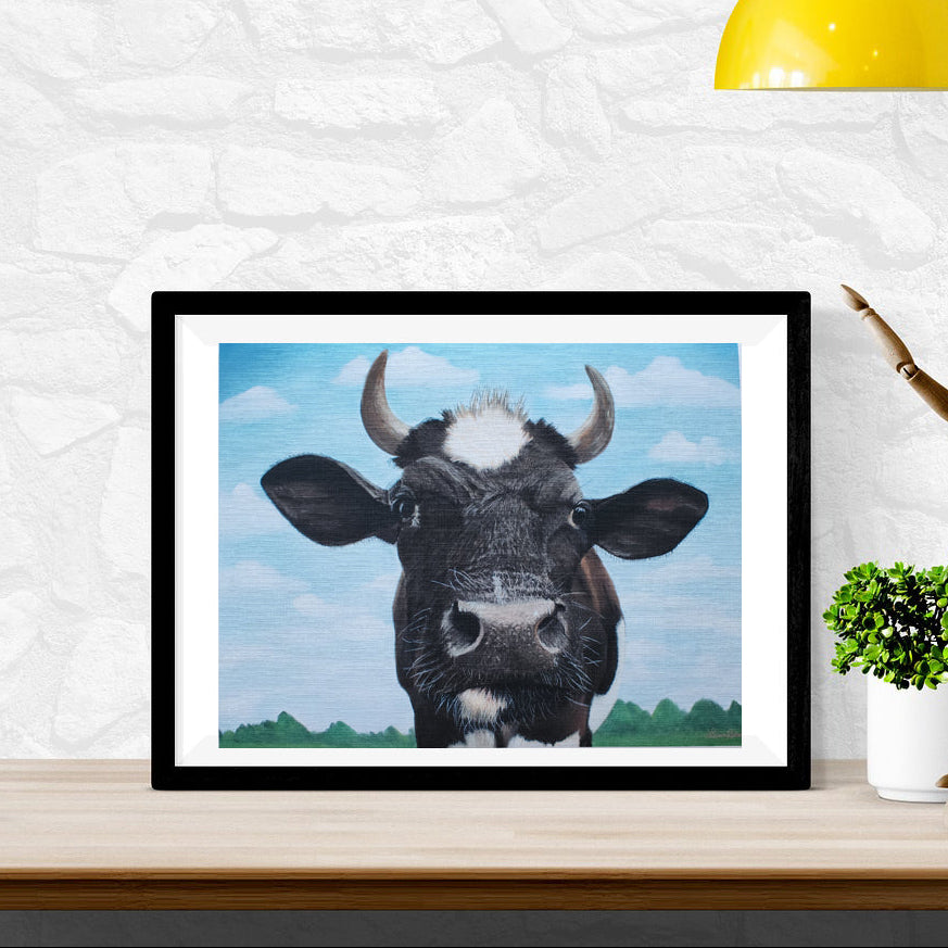 Cow Artist Print