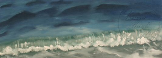 "Crashing Wave at Rocky Cove" Pastel Painting