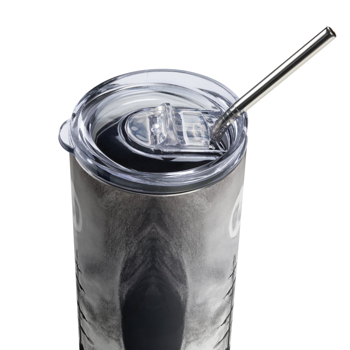 Spooky Pirate Ship Stainless steel tumbler