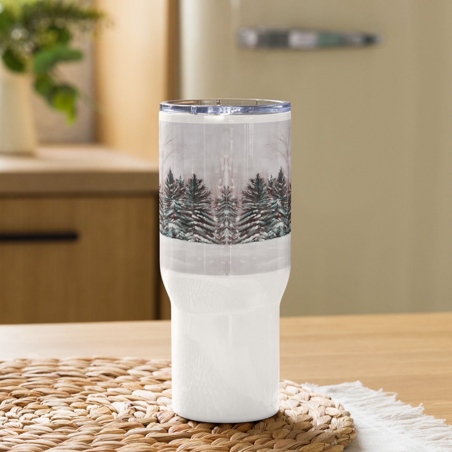 Winter Wonderland Travel mug with a handle