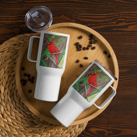 Cardinal Travel mug with a handle