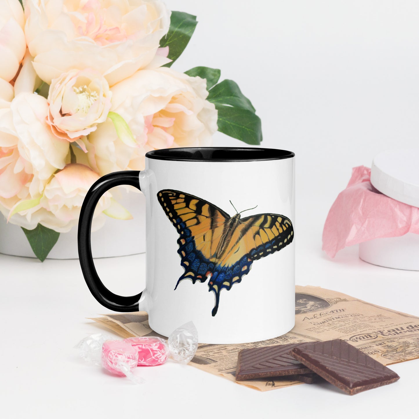 Butterfly Mug with Color Inside