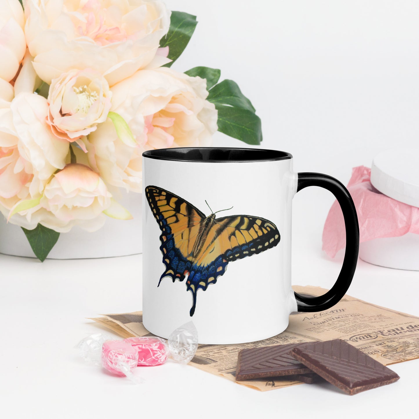 Butterfly Mug with Color Inside