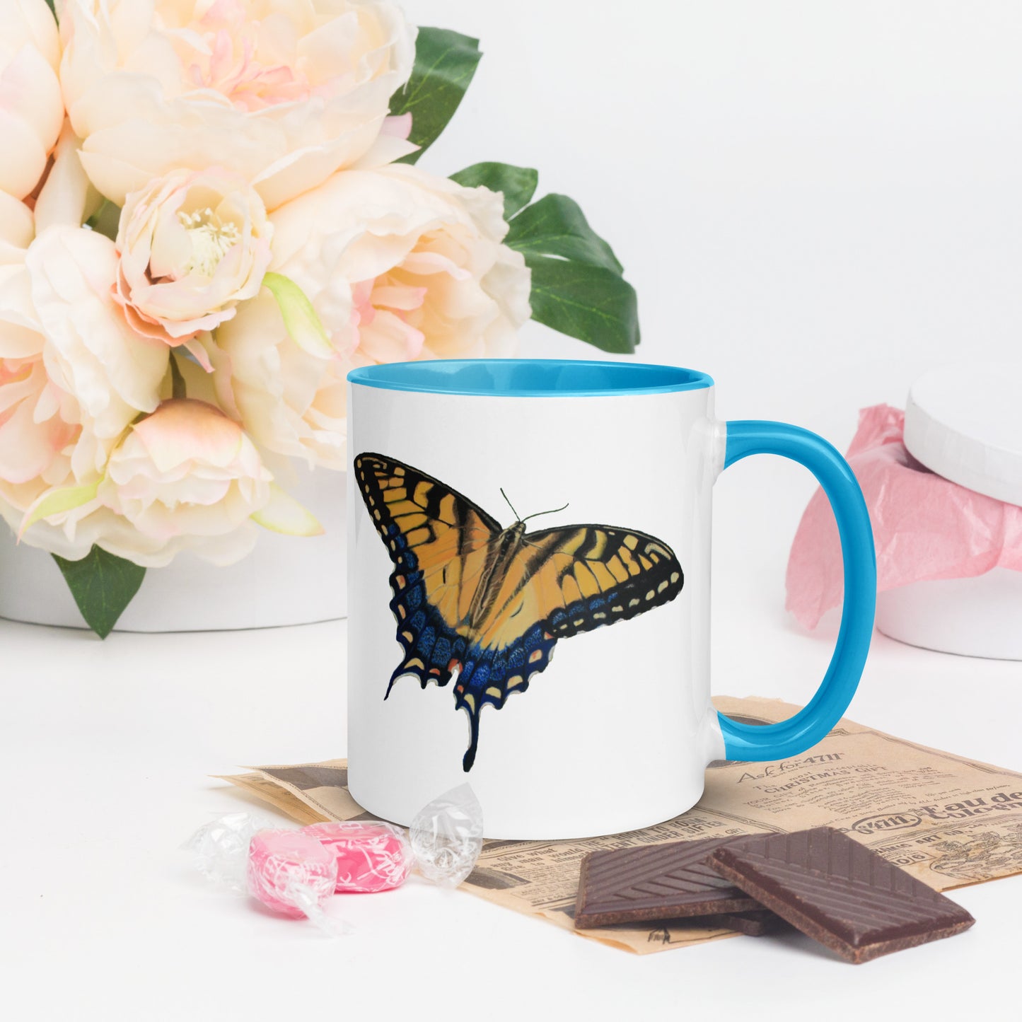 Butterfly Mug with Color Inside