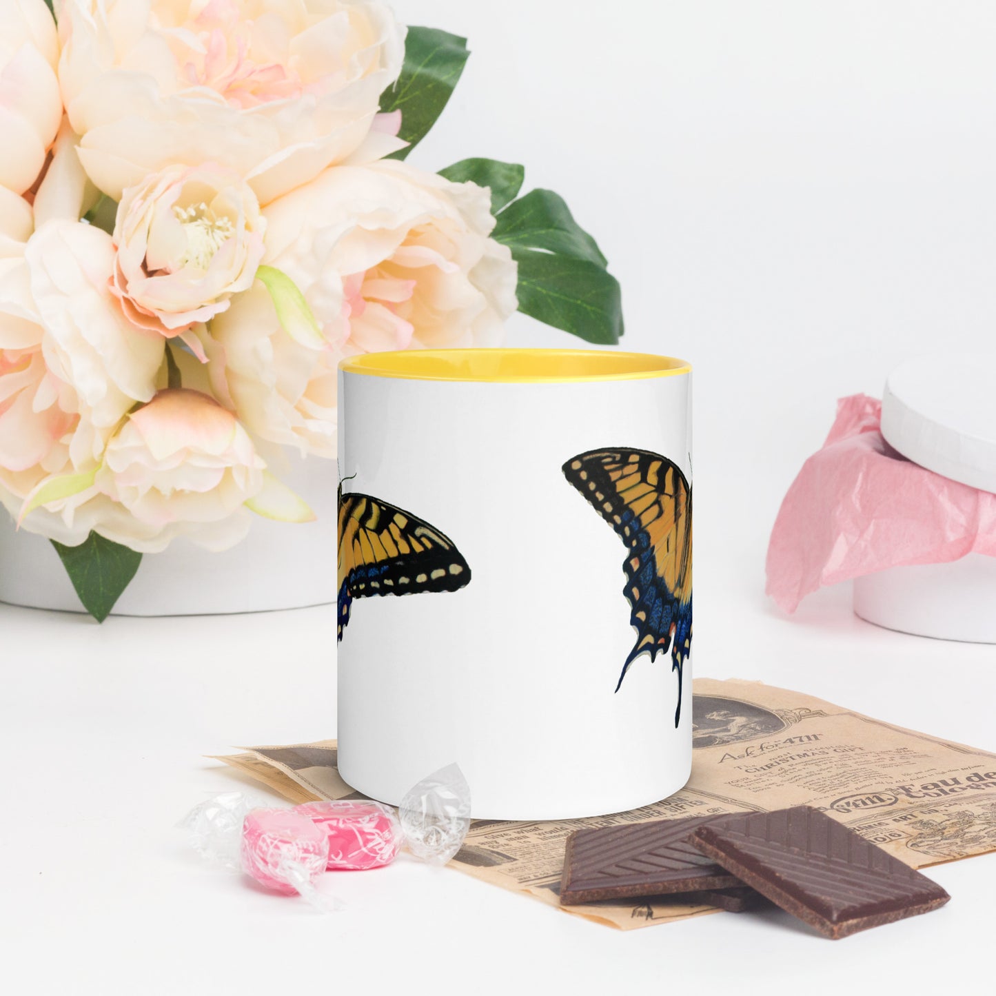 Butterfly Mug with Color Inside