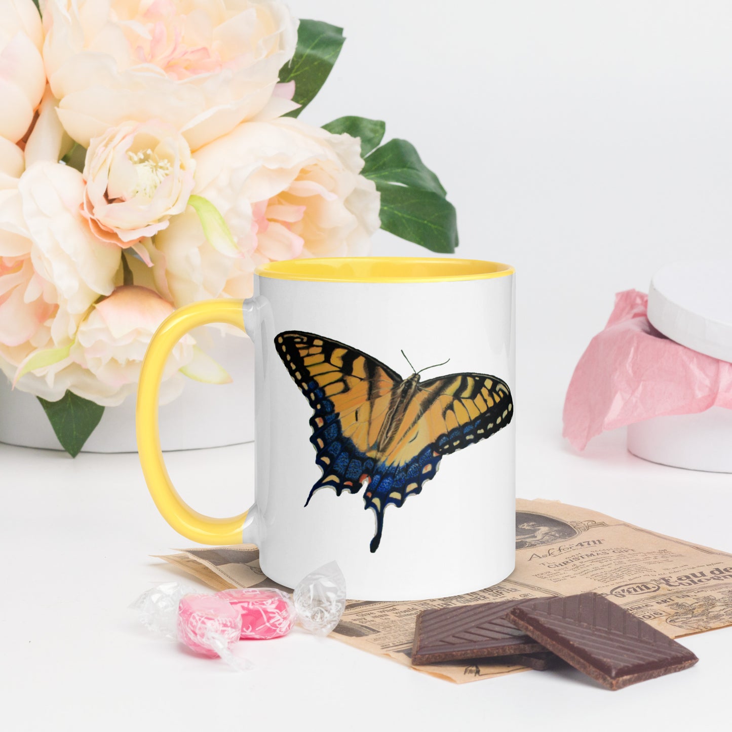 Butterfly Mug with Color Inside