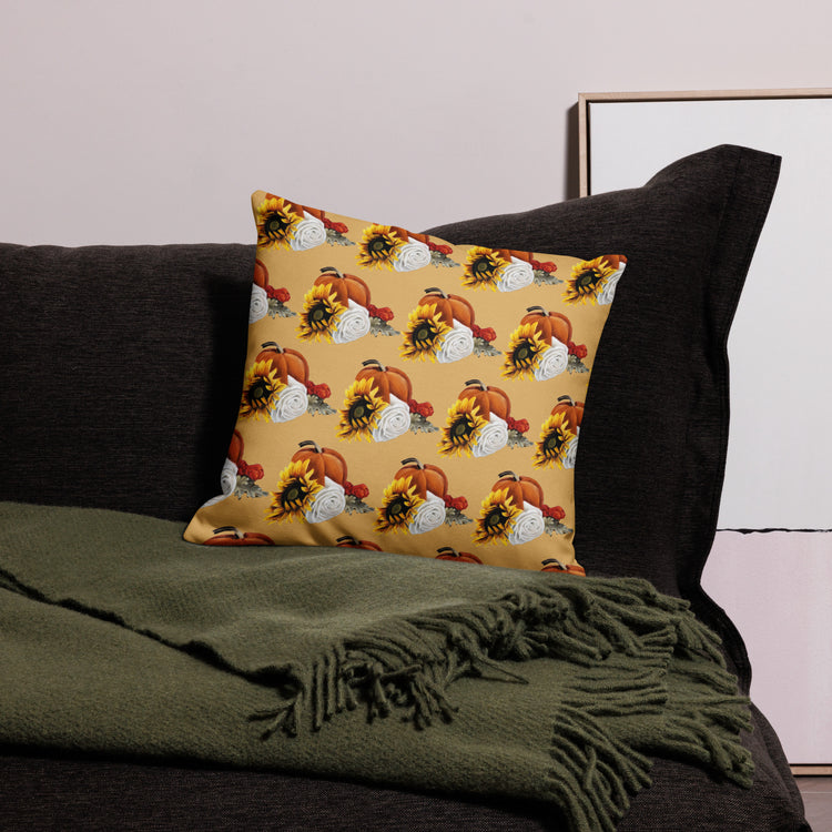Autumn Flowers Pillow Case (Fawn)