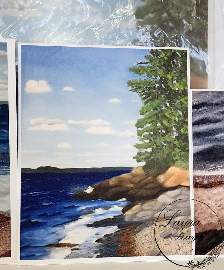 "Beach Walk at Rocky Cove" Art Print
