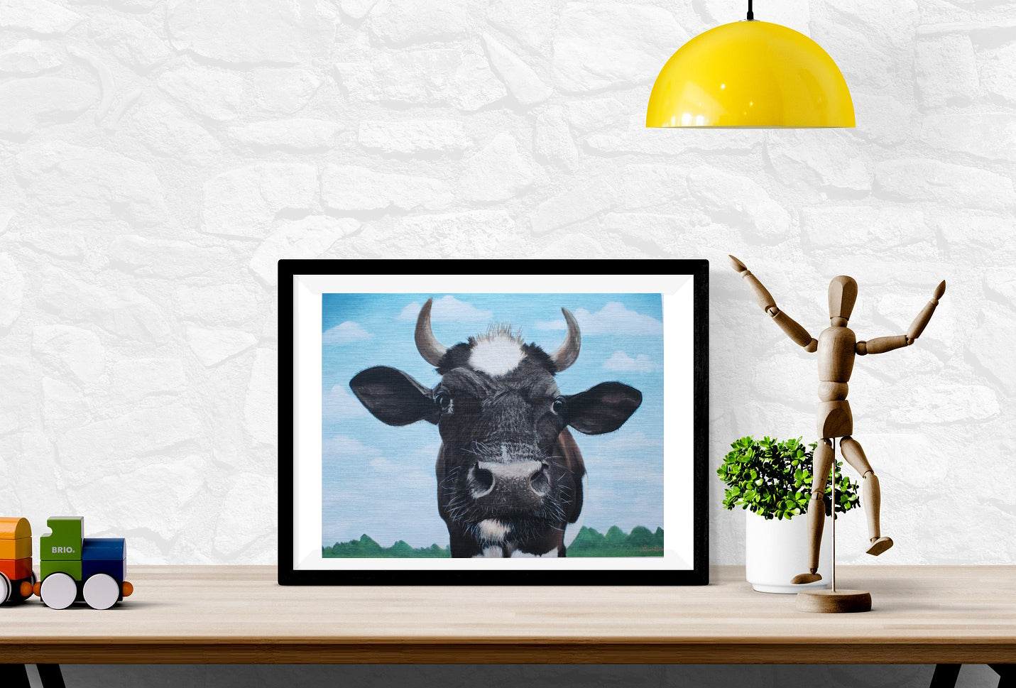 Cow Artist Print