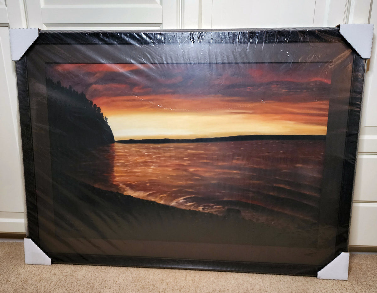 "Sunset at Rocky Cove" Pastel Painting