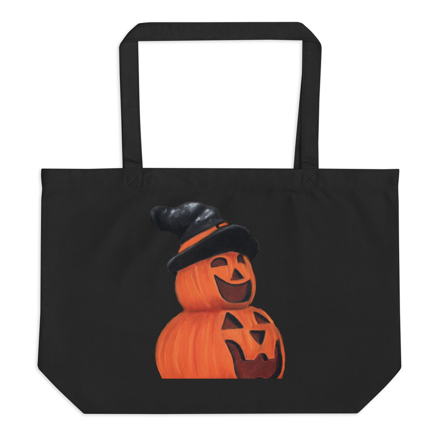 Cute Jack O' Lantern Large organic tote bag