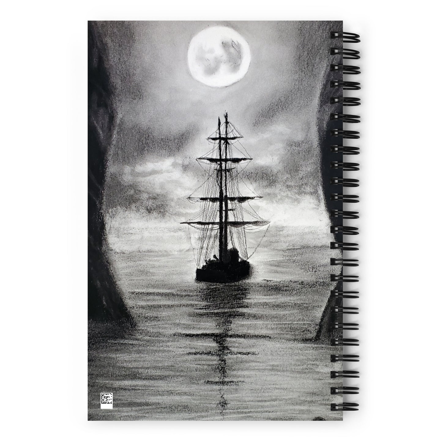 Spooky Pirate Ship Spiral notebook