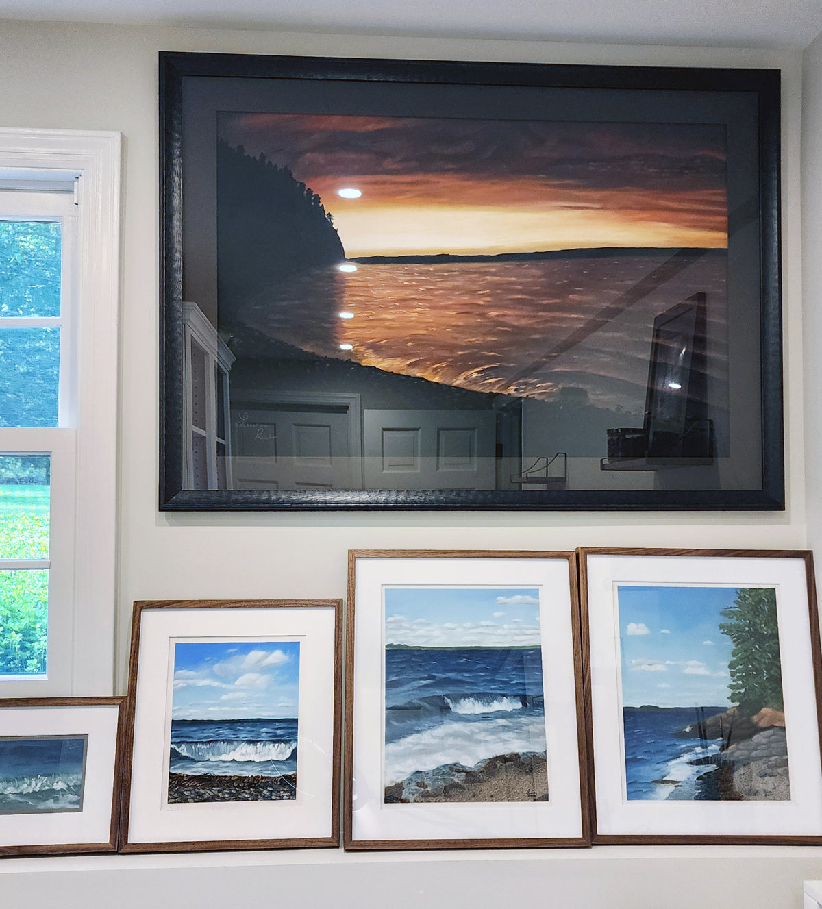 "Sunset at Rocky Cove" Pastel Painting