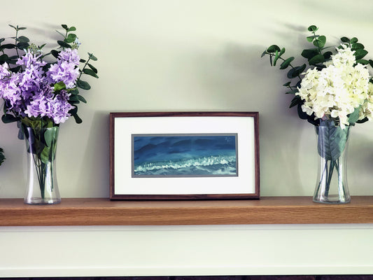 "Crashing Wave at Rocky Cove" Pastel Painting