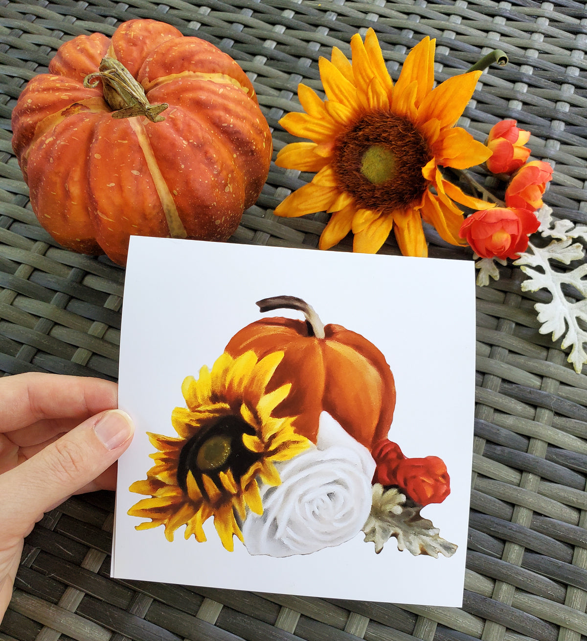 Autumn Flowers Greeting Card