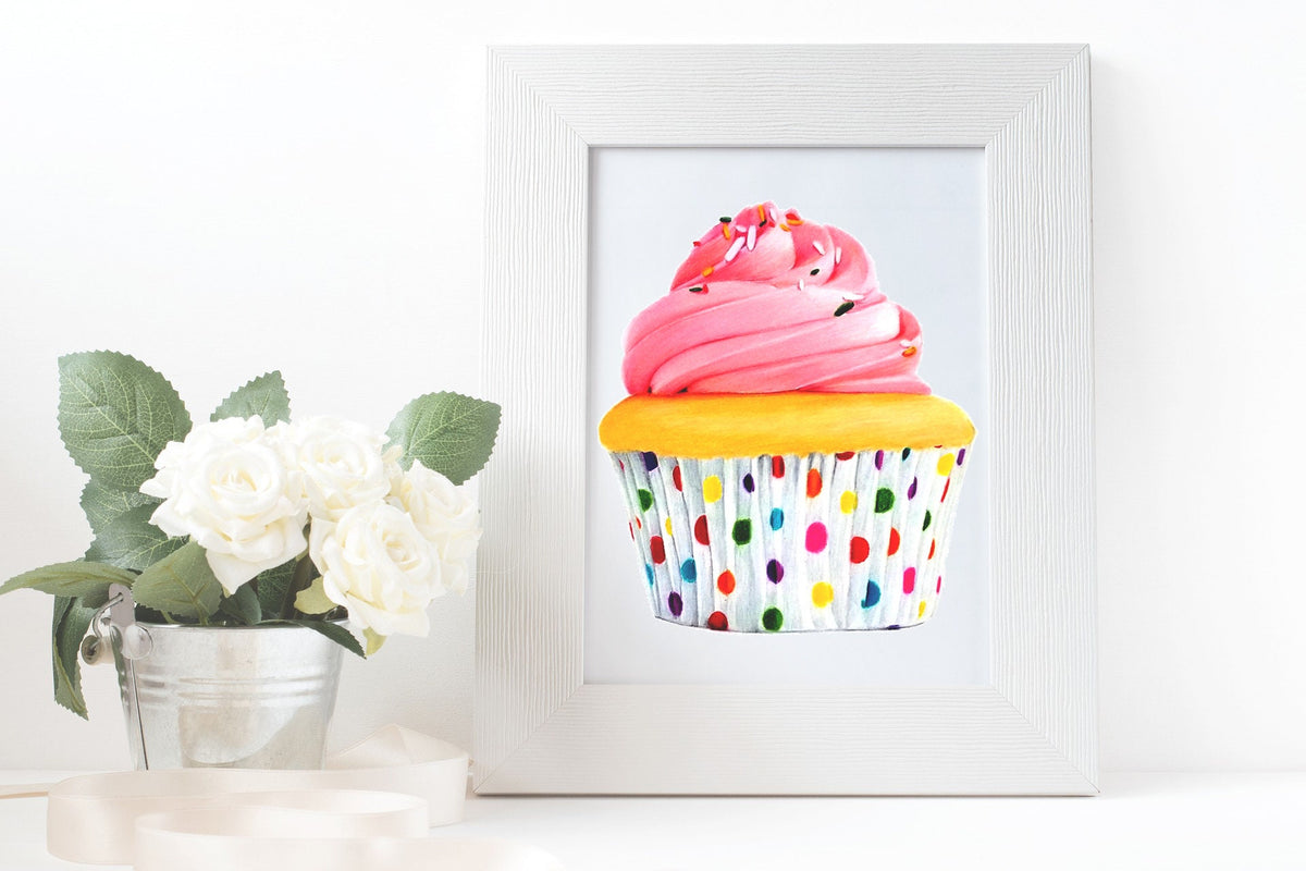 Pink Cupcake Birthday Card