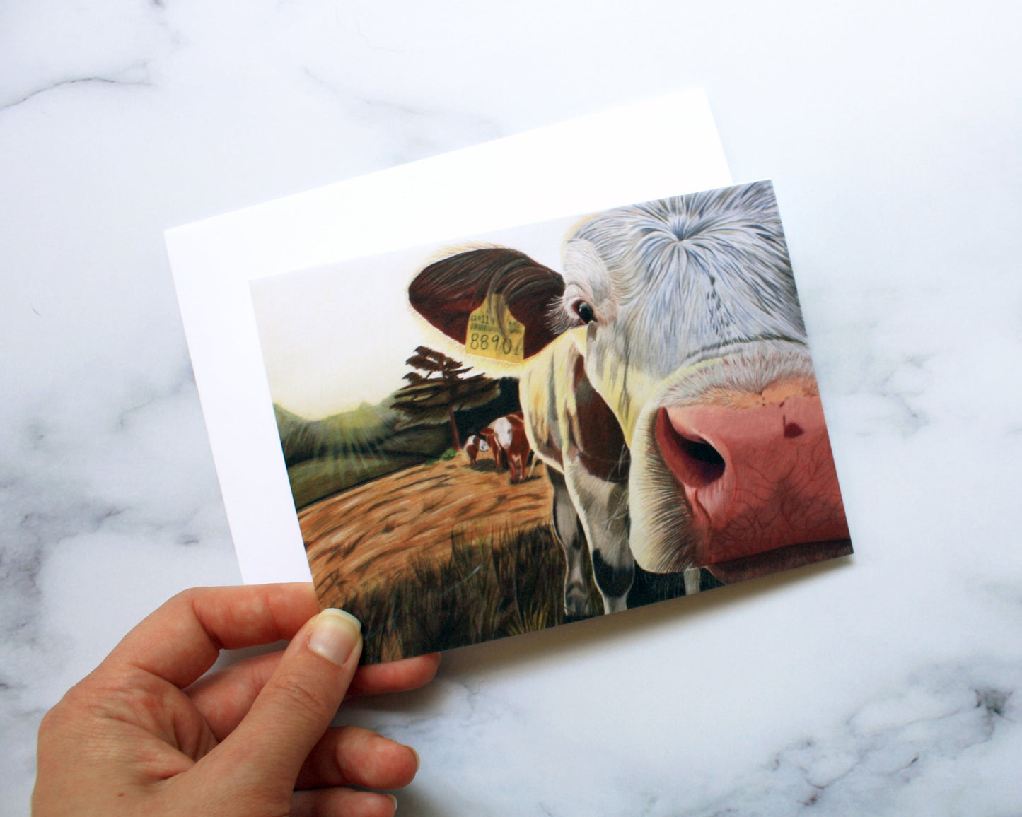 Cow "Just Saying Hi" Greeting Card