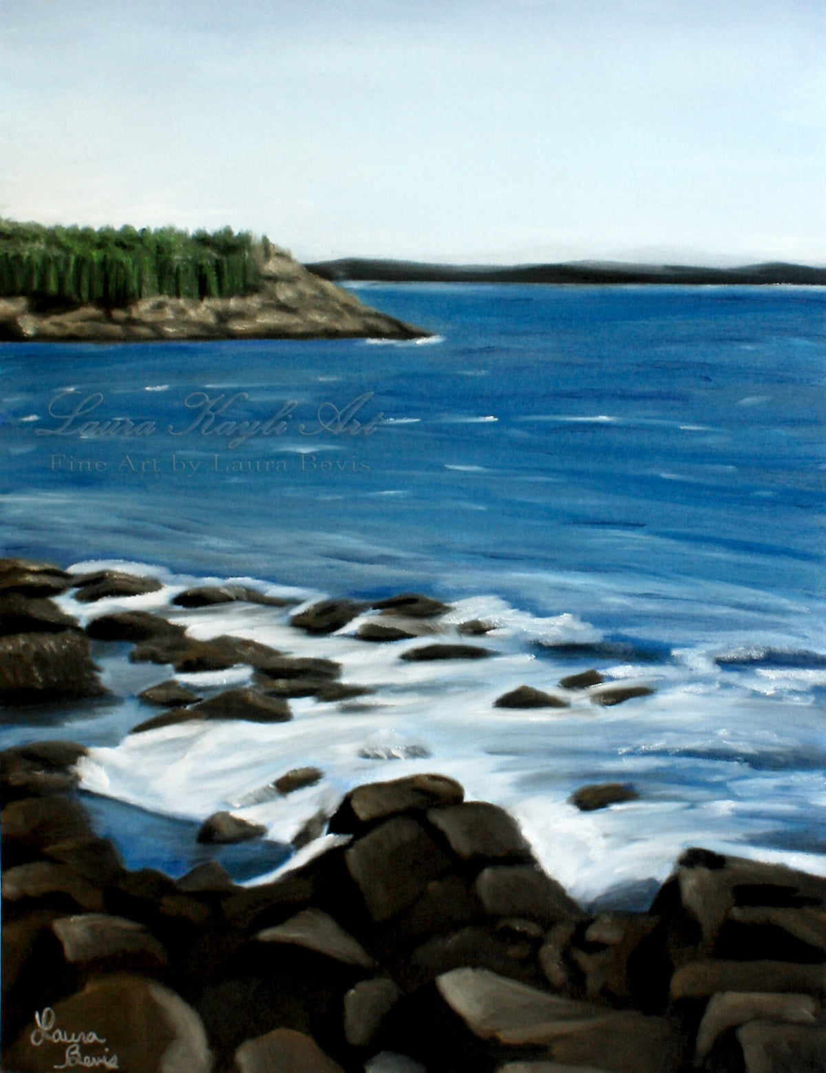 Acadia National Park Seascape Artist Print