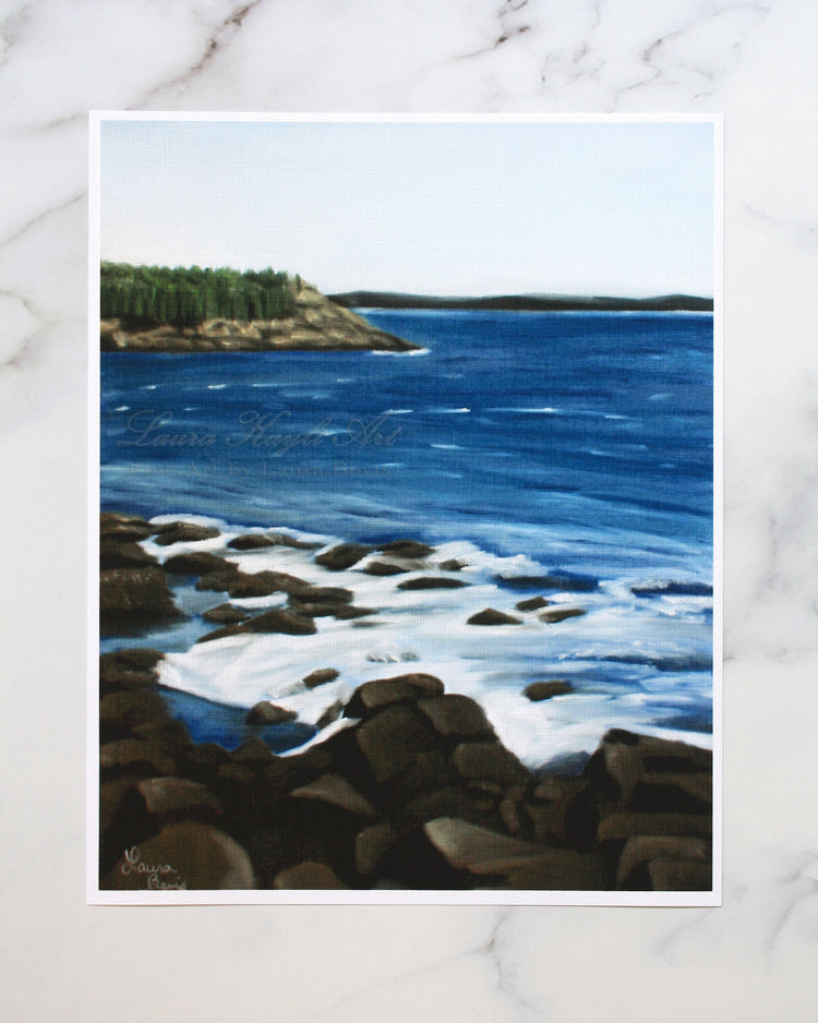 Acadia National Park Seascape Artist Print