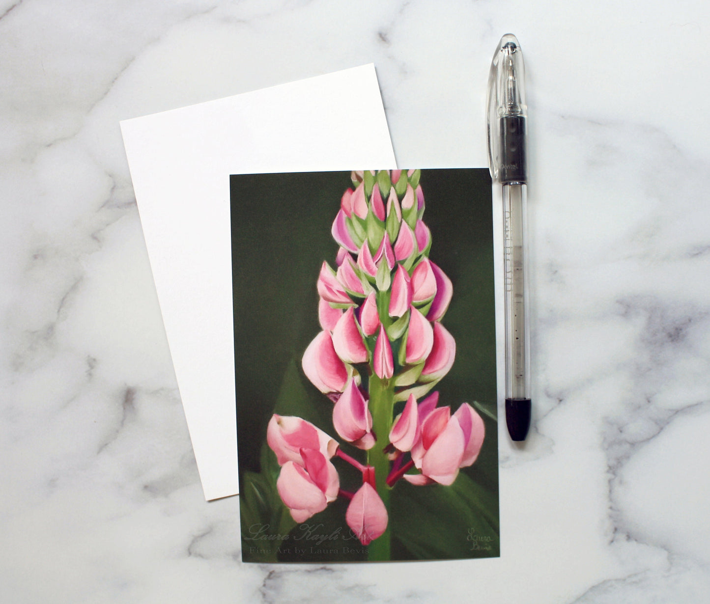 Lupine Flower Flat Note Card