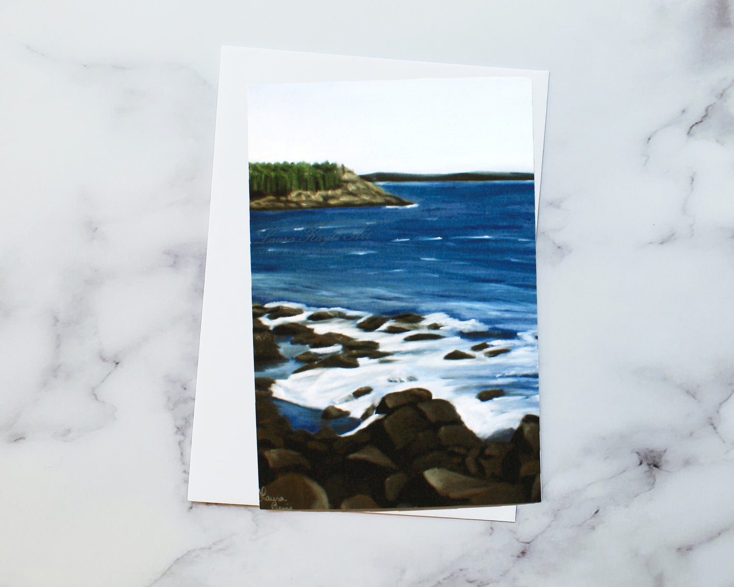 Acadia National Park Seascape Flat Note Card