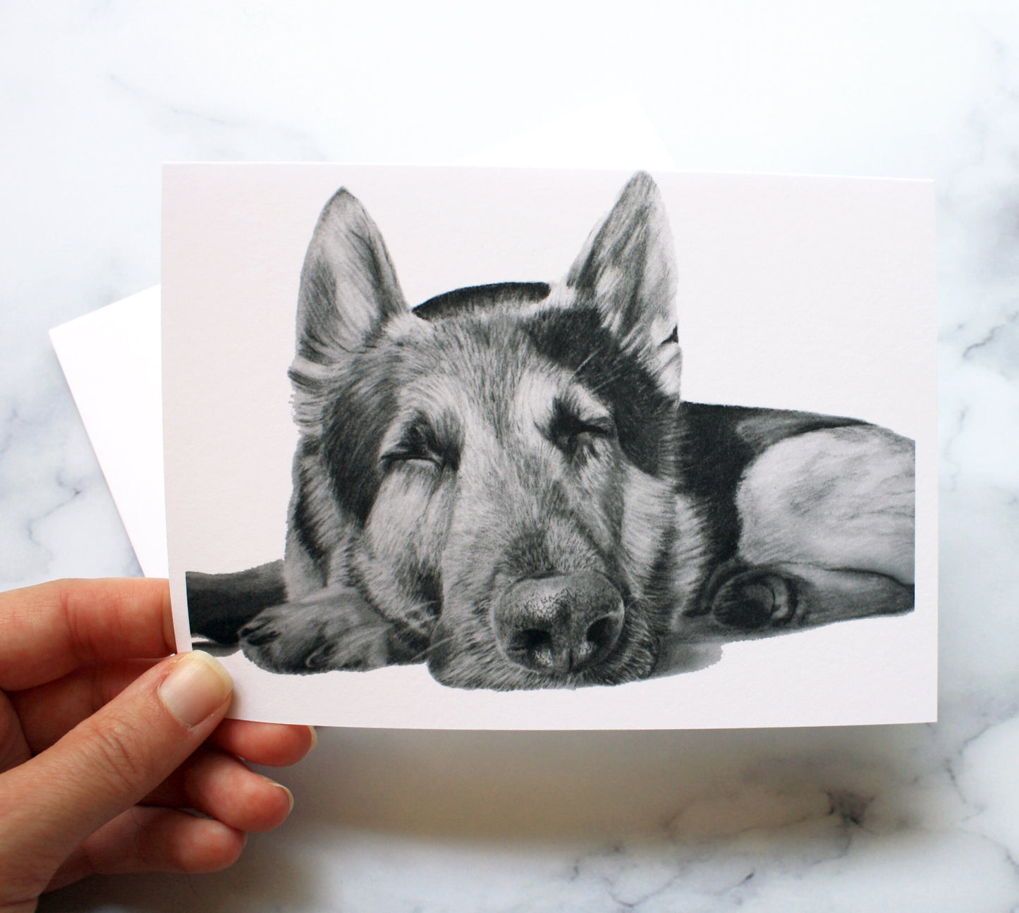Sleepy German Shepherd Puppy Greeting Card