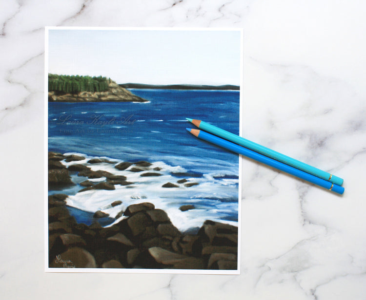 Acadia National Park Seascape Artist Print