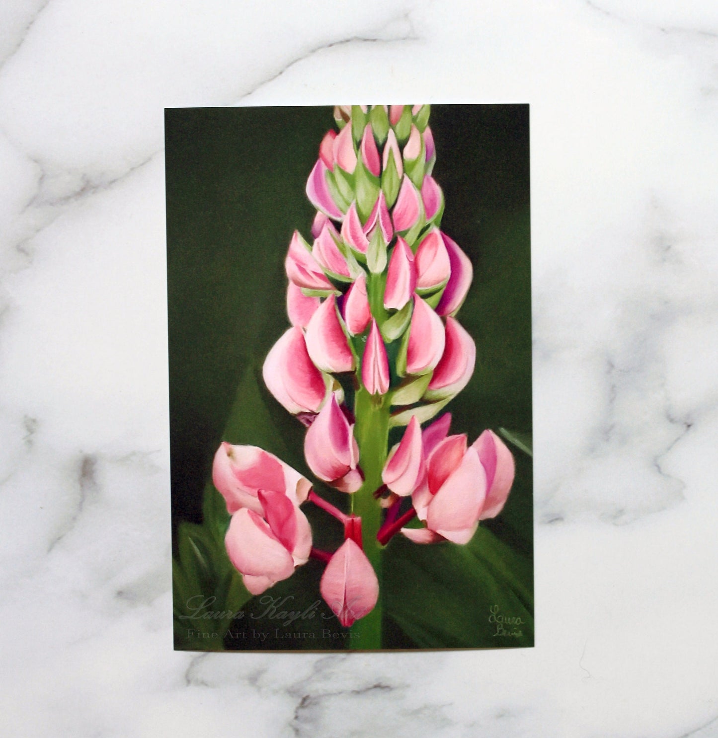 Lupine Flower Flat Note Card