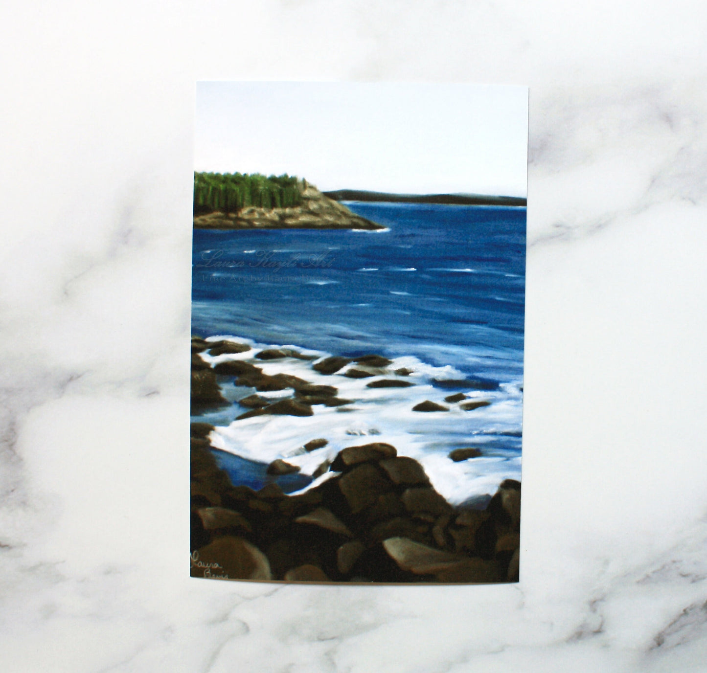 Acadia National Park Seascape Flat Note Card