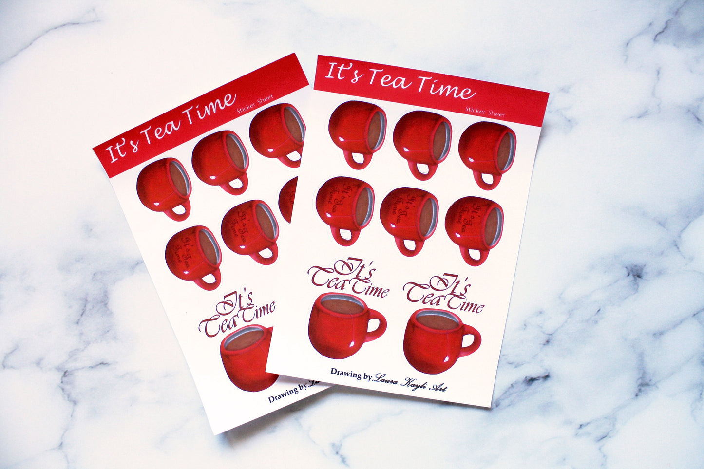 Tea Time, Tea Cup Planner Sticker Sheet