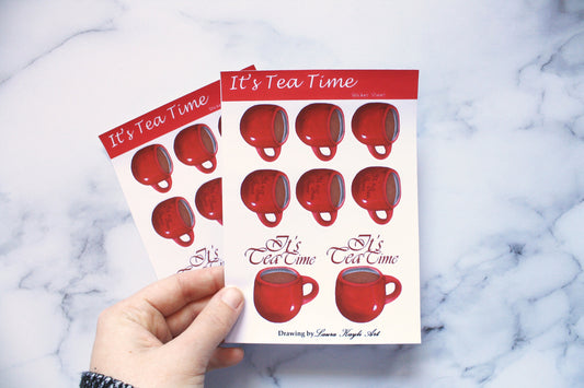 Tea Time, Tea Cup Planner Sticker Sheet