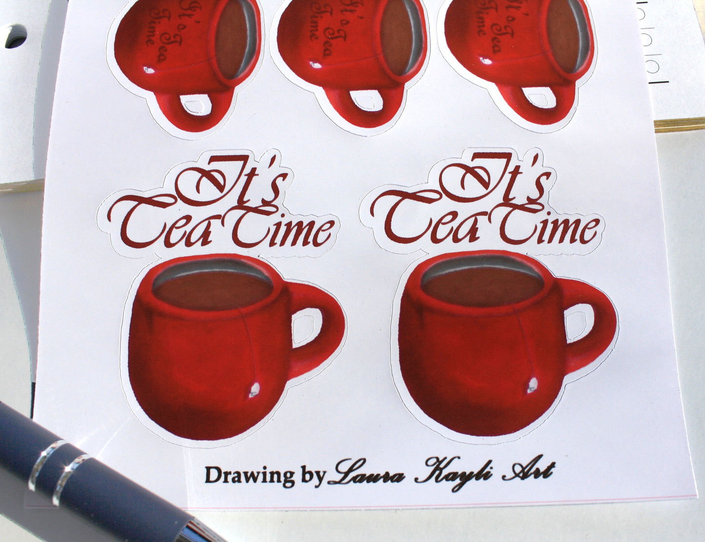 Tea Time, Tea Cup Planner Sticker Sheet