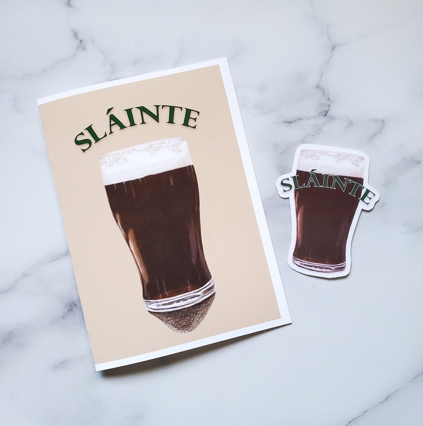 St. Patrick's Day Card, Sláinte Beer Card