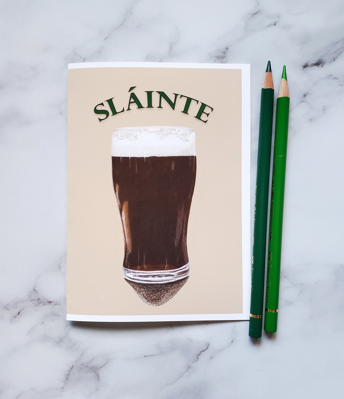 St. Patrick's Day Card, Sláinte Beer Card