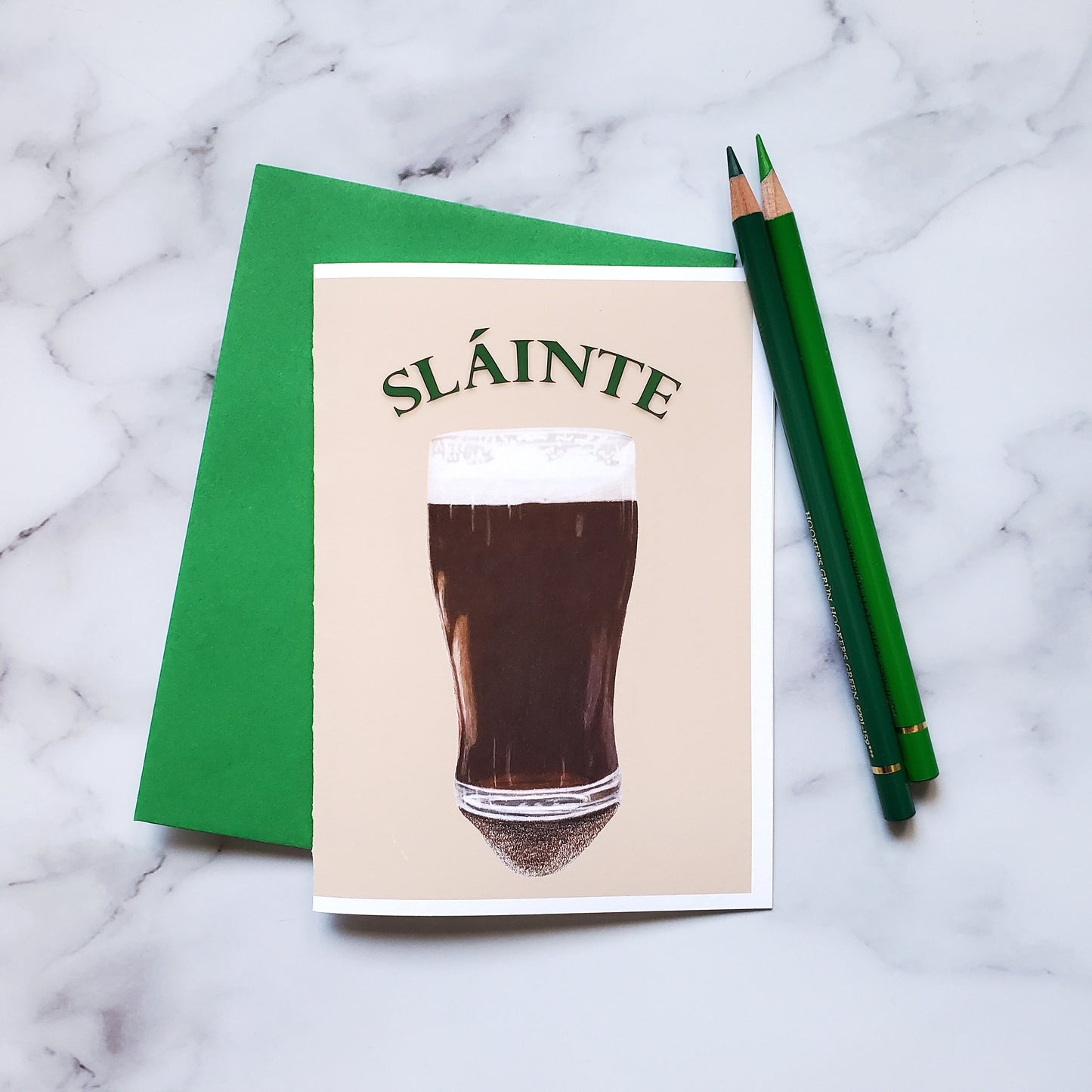 St. Patrick's Day Card, Sláinte Beer Card