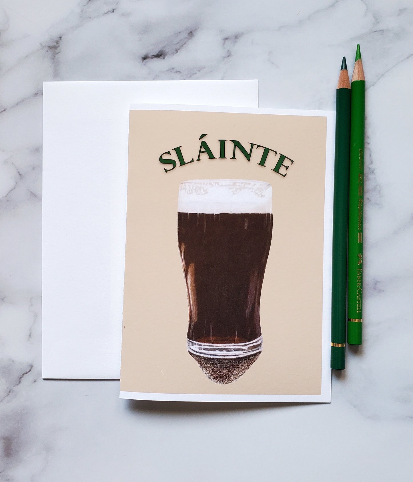 St. Patrick's Day Card, Sláinte Beer Card