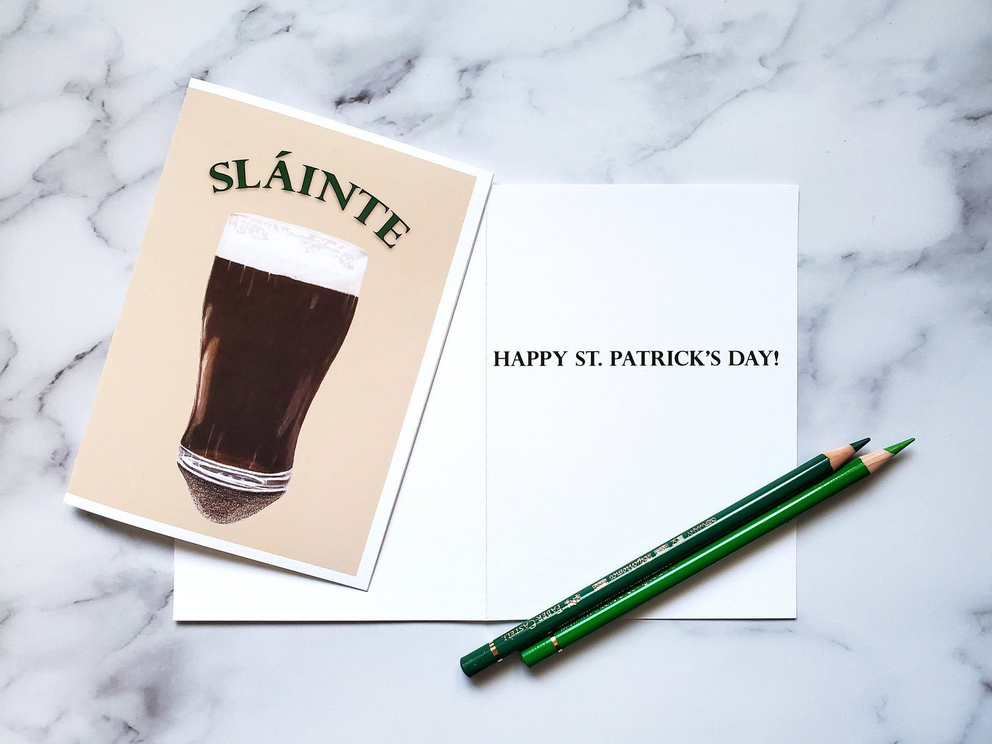 St. Patrick's Day Card, Sláinte Beer Card