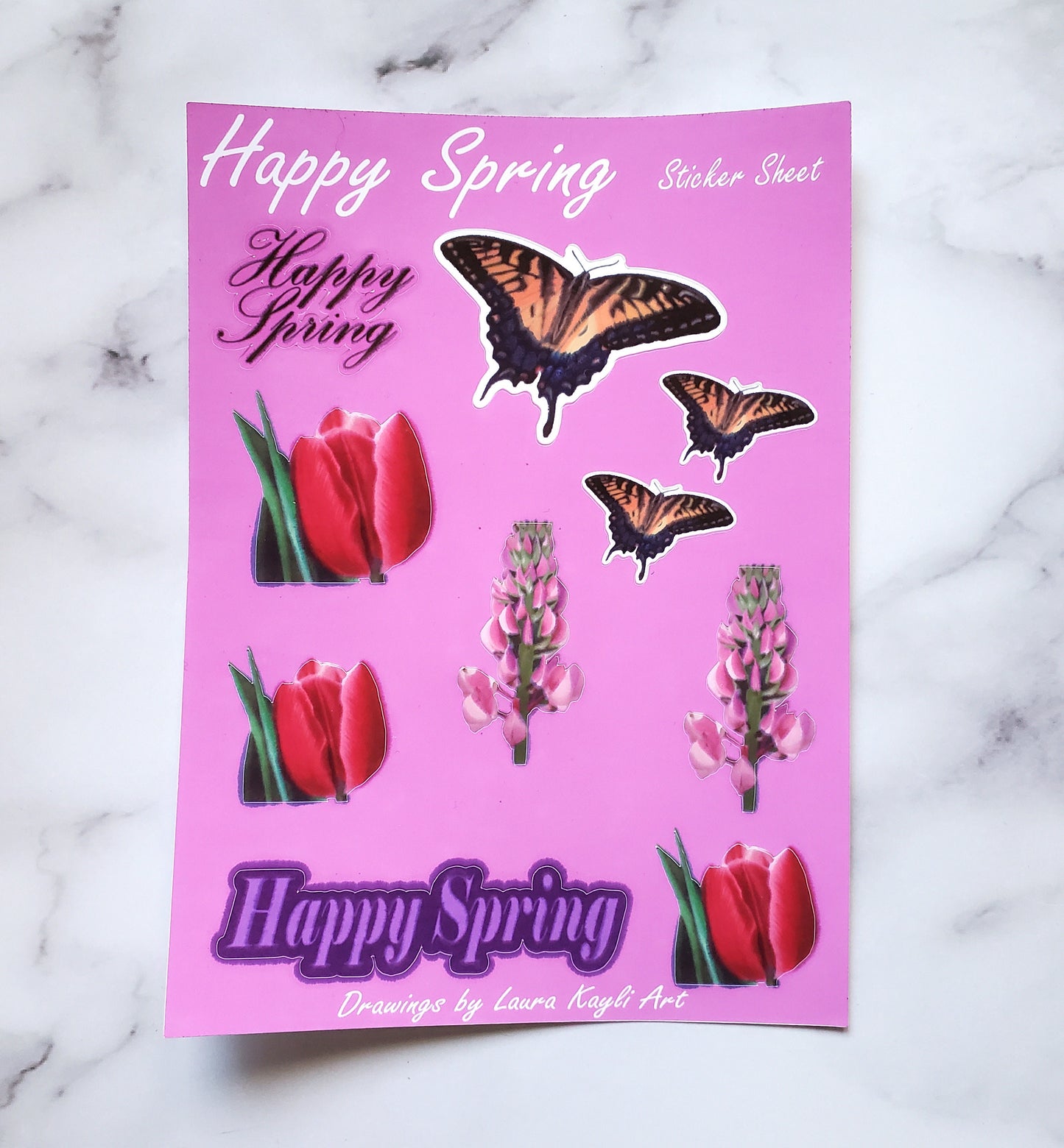 Happy Spring Planner Sticker Sheet