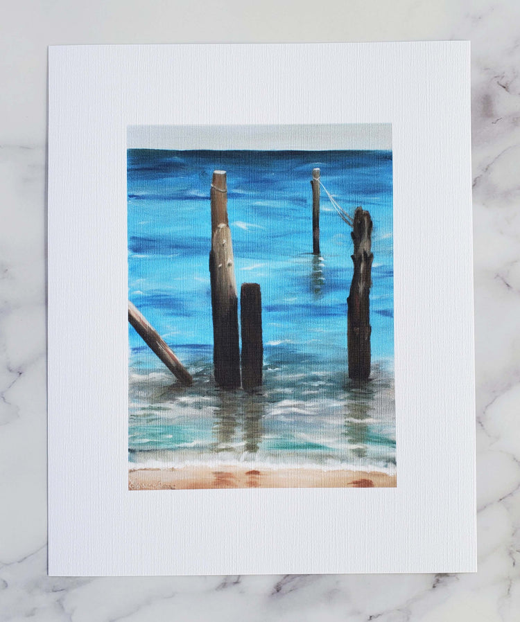 "Wood in the Water" Seascape Artist Print