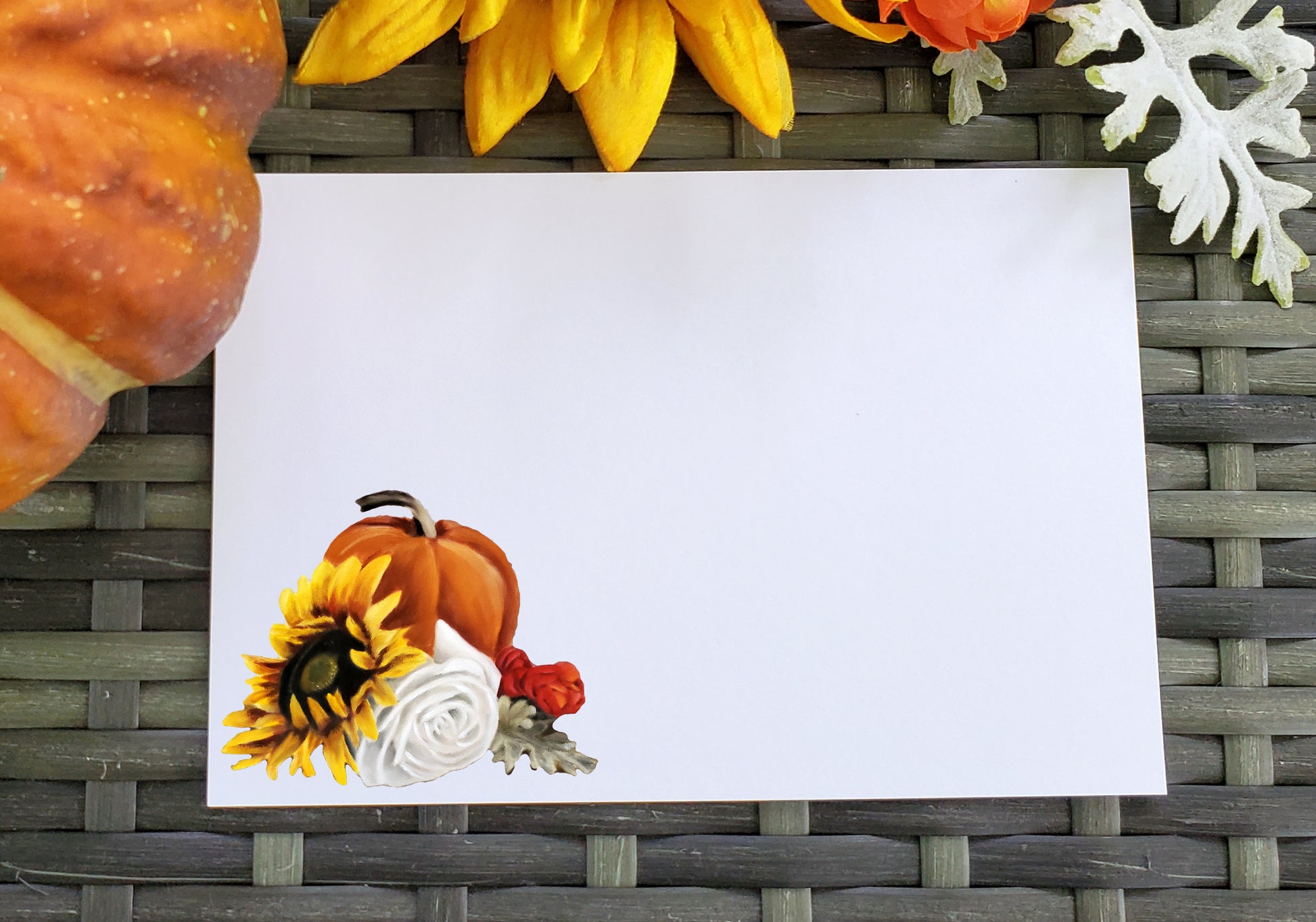 Autumn Flowers Note Card – Laura Kayli Art