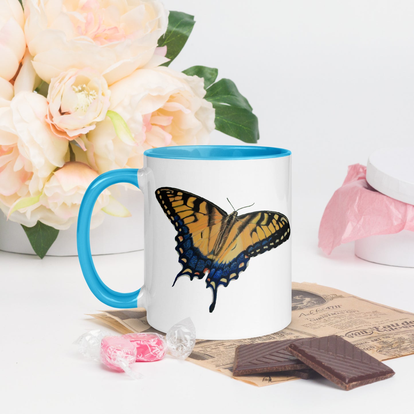 Butterfly Mug with Color Inside