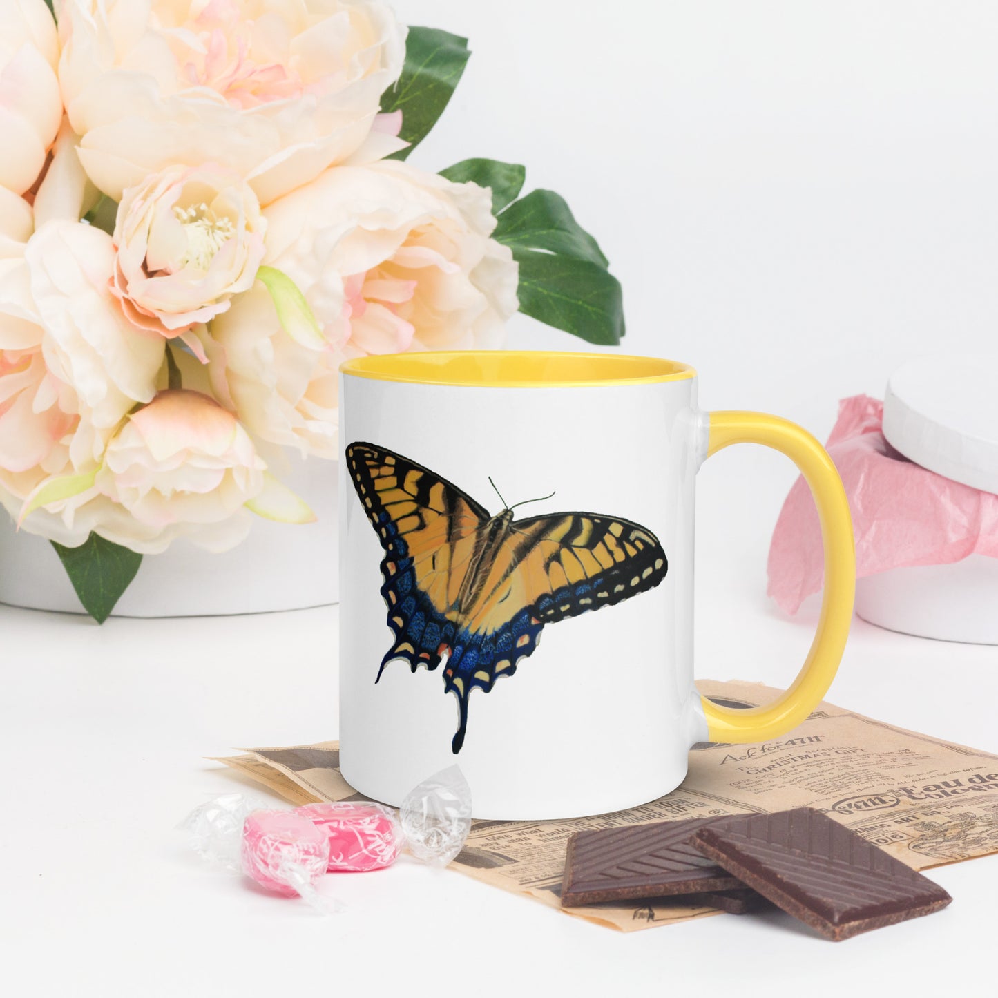 Butterfly Mug with Color Inside
